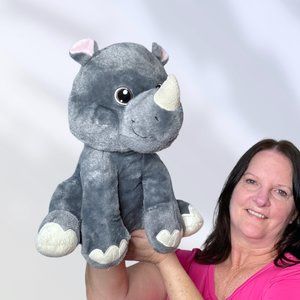 Beautifully Detailed Rhinocer Rhino Embroidered Eyes‎ 16" Plush Stuffed Animal